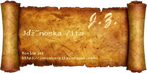 Jánoska Zita névjegykártya