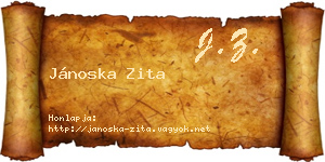Jánoska Zita névjegykártya